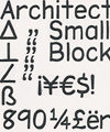 Architect Small <b>Block</b> <b>PC</b> <b>TrueType</b> <b>Font</b>